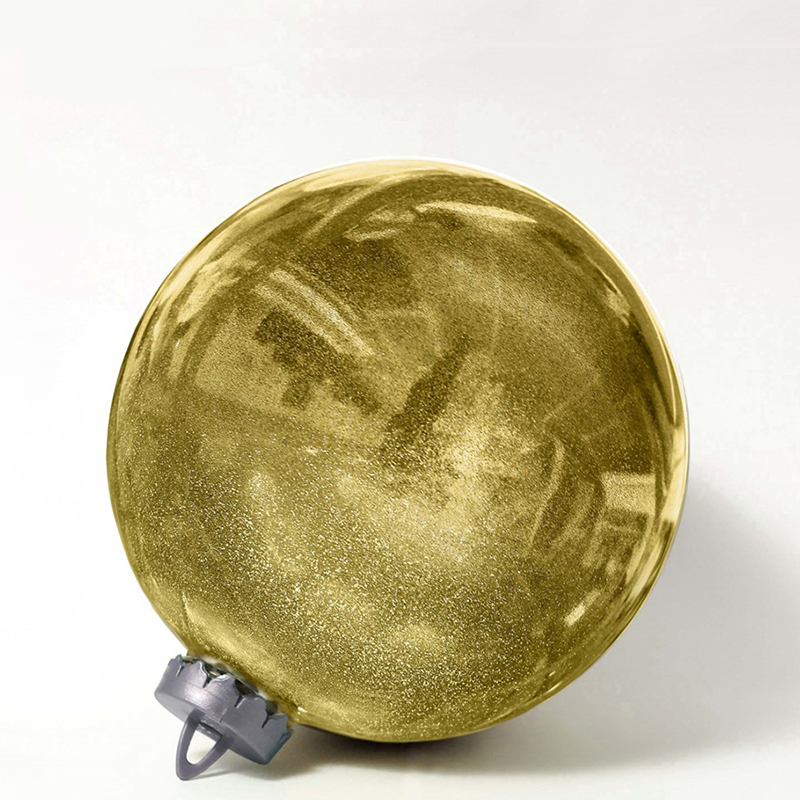 Большой новогодний шар с глиттером, 20 см (золотой, UD002-20GD)