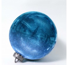 Большой новогодний шар с глиттером, 25 см (синий, UD002-25BL)