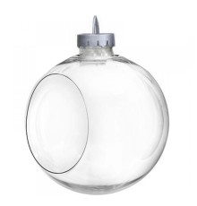 Большой новогодний шар с отверстием, 20 см (прозрачный, UD001-20)