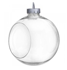 Большой новогодний шар с отверстием, 25 см (прозрачный, UD001-25)