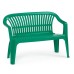 Скамейка пластиковая со спинкой Престиж 115х60х81 см зеленый