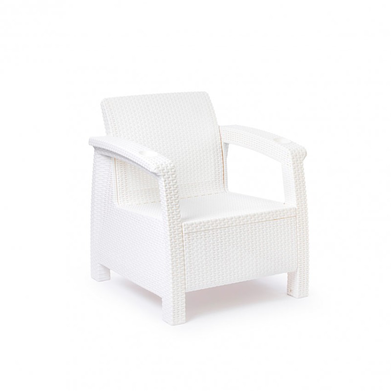 Кресло Ротанг Плюс 73x70x79 см белый