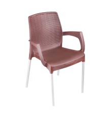 Кресло пластиковое Прованс коричневый