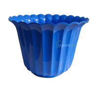 Горшок цветочный Мушелька с подставкой синий (диаметр 9 см)