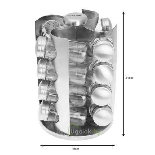 Набор банок для специй 16 штук на металлической подставке KH-4006 KINGHoff