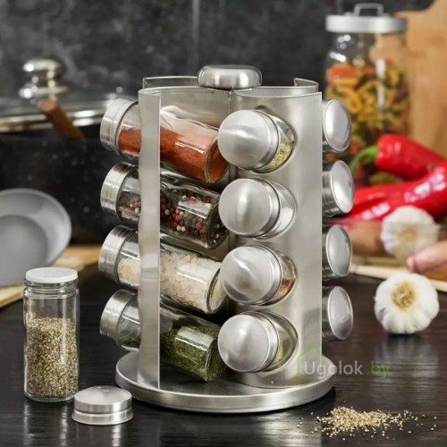 Набор банок для специй 16 штук на металлической подставке KH-4006 KINGHoff