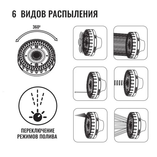 Пистолет - распылитель для полива 6в1 Garden Жук