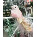 Птичка розовая на прищепке, 12 см (22-353)