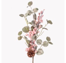 Ветка с ягодами «Розовый восторг», 50 см (23-120)