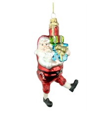 Елочное украшение Дед Мороз с подарками 17*8*6 см (126-031)