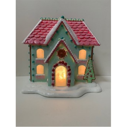 Фигурка Пряничный домик с LED-подсветкой 25 см (838-383) Фигурка Пряничный домик с LED-подсветкой 25 см (838-383)