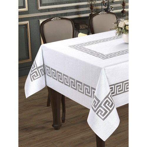 Скатерть на стол Karna Kardea, 150*220 см (белая, 7992347)