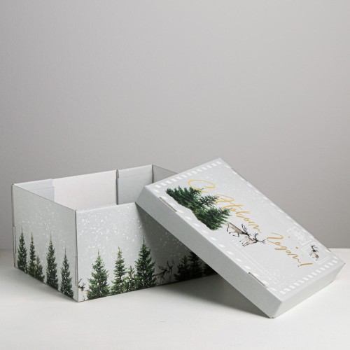 Коробка складная «Уютного нового года» 31,2×25,6×16,1 см 5003740