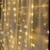 Гирлянда светодиодная «Занавес» 2.8 × 3 м роса на крючках IP20 серебристая нить 300 LED свечение тёплое белое 6074030