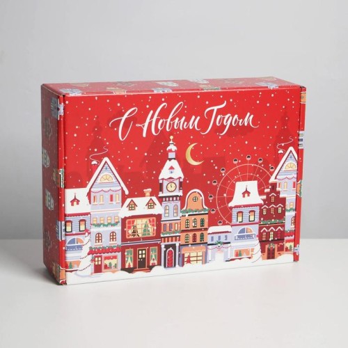 Коробка складная «С Новым Годом» 30,7×22×9,5 см 6970810