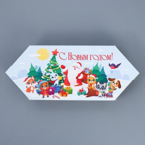 Сборная коробка‒конфета «Новый год» 14×22×8 см 7827778