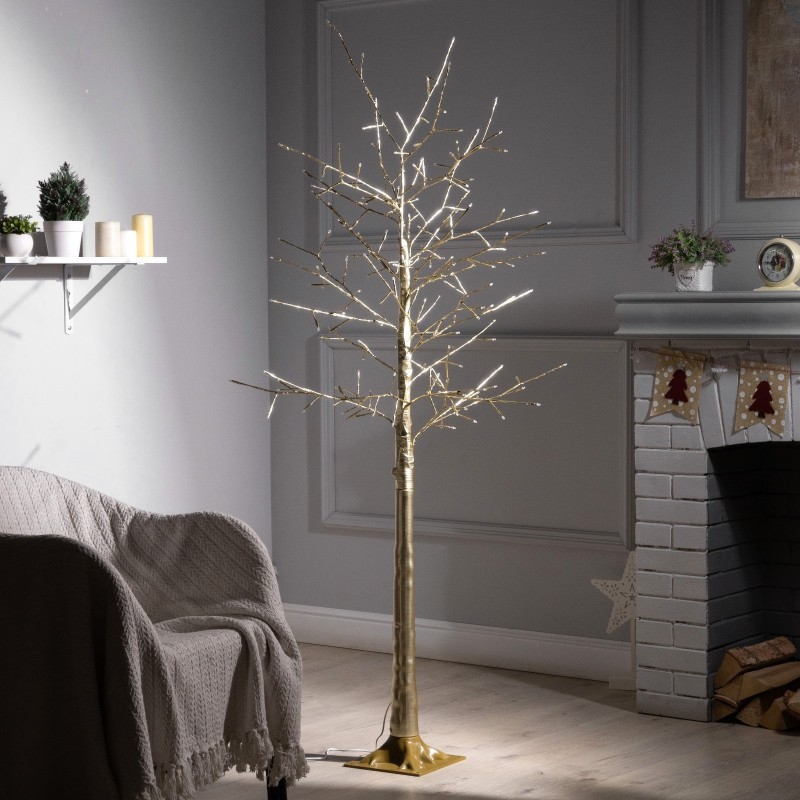 Светодиодное дерево «Золотистое» 1.8 м, 180 LED постоянное свечение 220 В свечение тёплое белое 9445165
