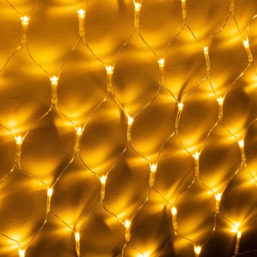 Гирлянда светодиодная  «Сеть-ёлка» 1 × 1 м IP20 тёмная нить 90 LED свечение тёплое белое 8 режимов 220 В 9642116