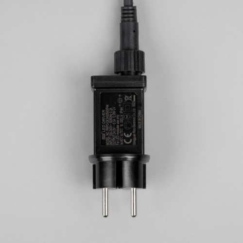 Гирлянда светодиодная Клип-лайт 5 нитей по 20 м IP44 УМС тёмная нить 665 LED свечение тёплое белое мерцание 9642184