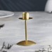 Подсвечник "Боб" металл на одну свечу 7,4х12 см золотой 9928318