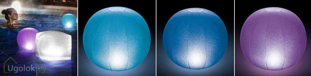 Плавающий светильник для бассейна в форме шара Intex 28693